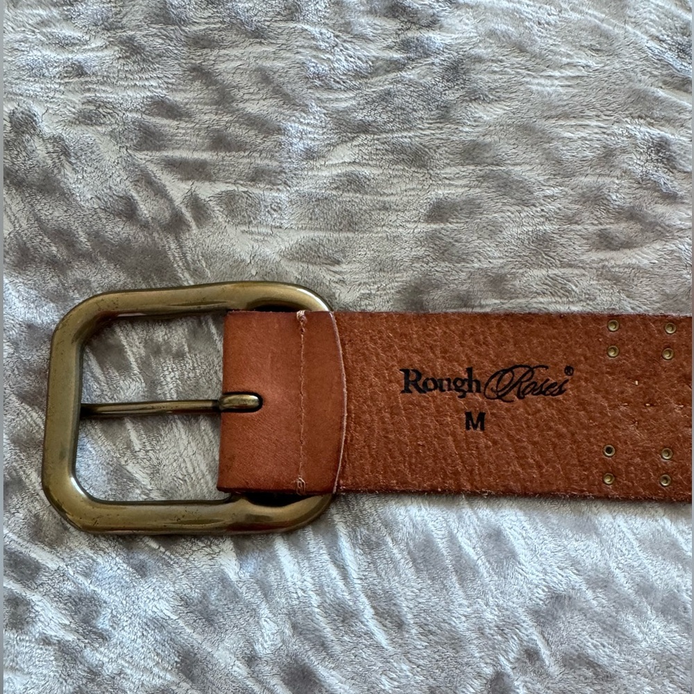 Rough Roses Leather Studded Belt - Picture 4 of 4